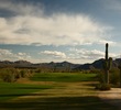 The seventh hole on We-Ko-Pa Golf Club's Saguaro Course is a par 4 that plays to a crowned green.