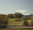 The par-3 ninth hole on the Saguaro Course at We-Ko-Pa Golf Club is a short 137-yard shot.