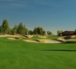The 483-yard, par-4 ninth hole at Southern Dunes Golf Club has plenty of sand.