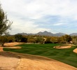 The sixth hole on the Cholla course at We-Ko-Pa Golf Club is a par-4, dogleg right. 