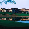 A view of the clubhouse at Superstition Mountain Club